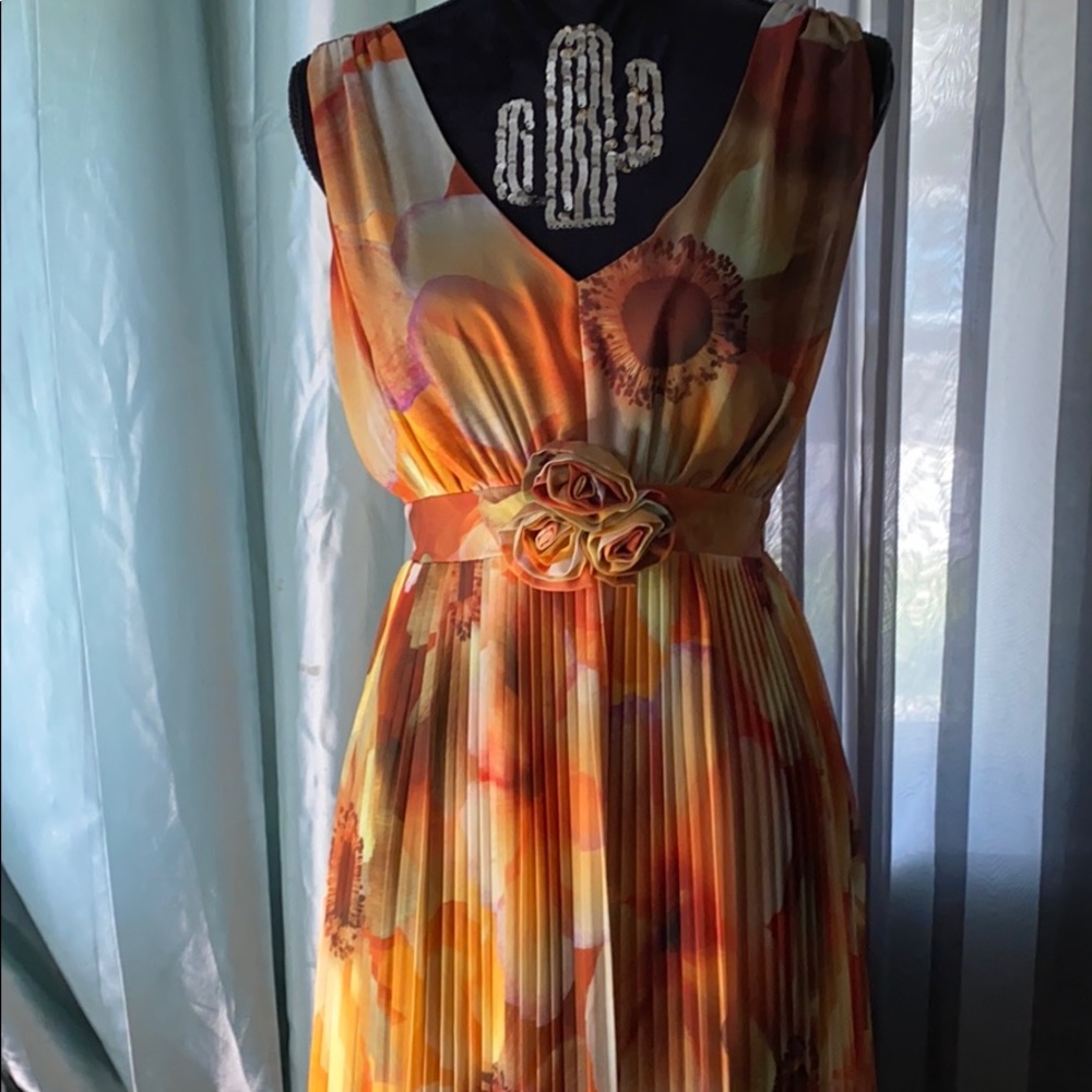 Floral Pleated Dress